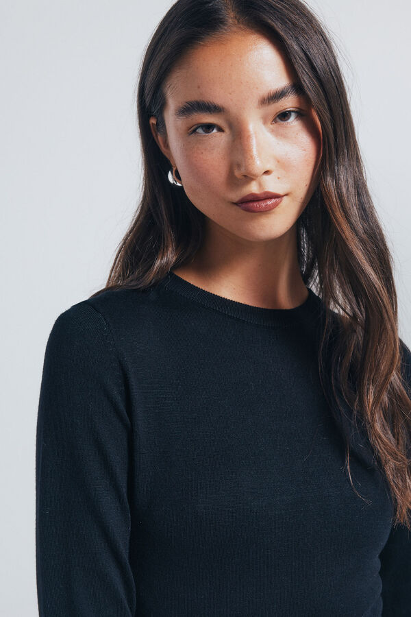 Springfield Jersey-knit midi dress black