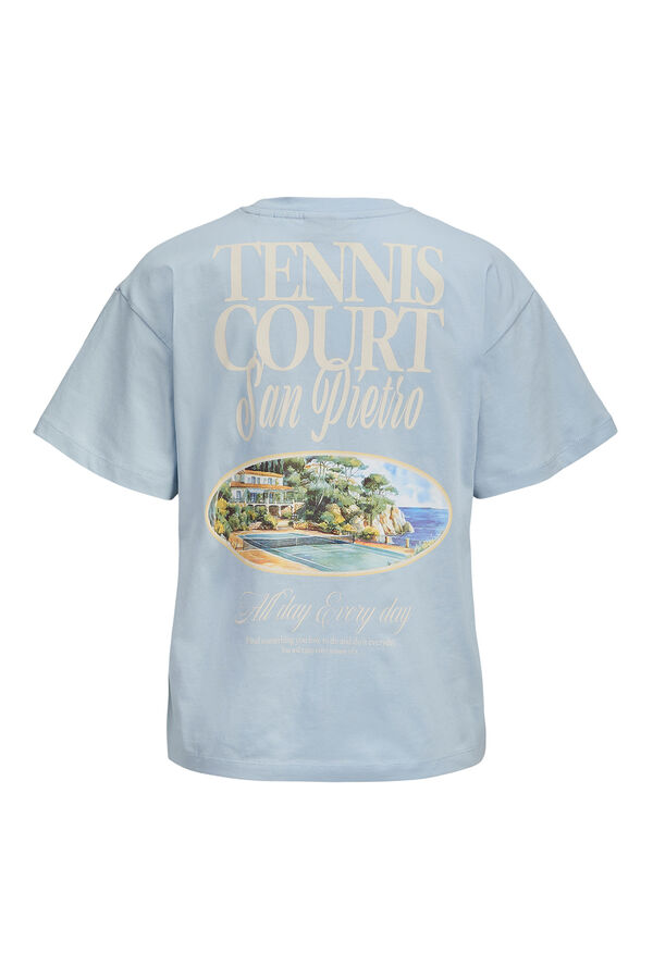 Jack & Jones Camiseta relaxed de cuello redondo azul