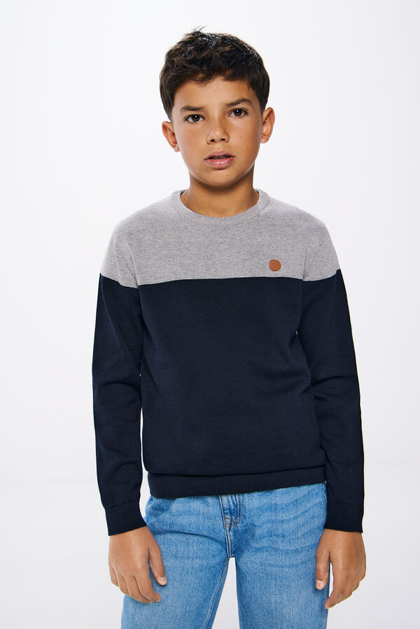 Springfield Jersey color block niño navy