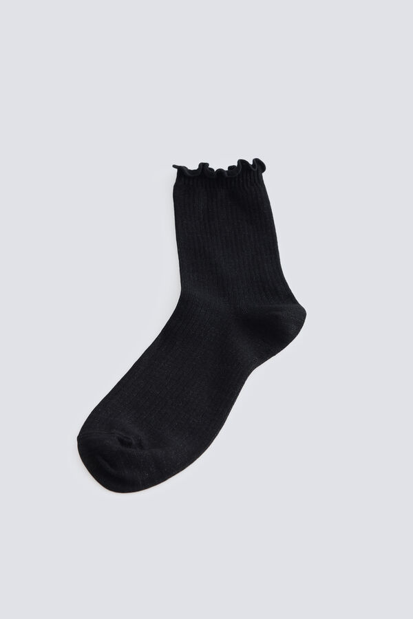 Springfield Lurex long socks black