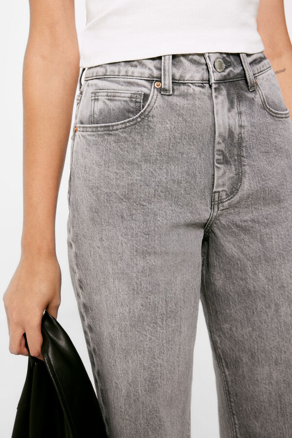 Springfield Jeans Culotte Lavado Sostenible gris oscuro