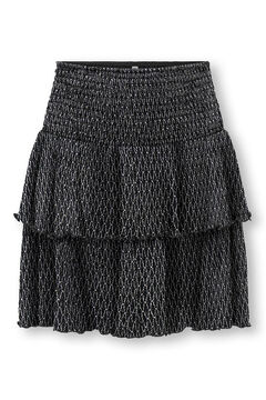 Only Girls Saia de camadas com purpurina