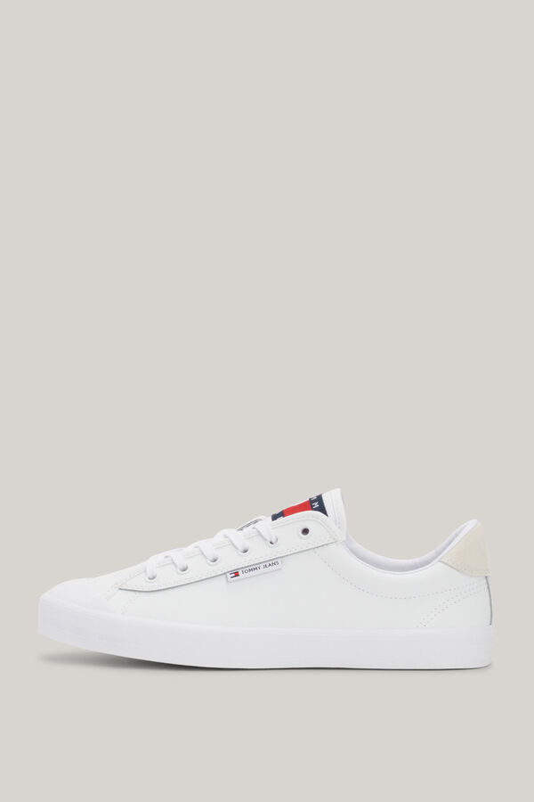 Springfield Tommy Jeans men's sneakers with flag on the tongue bijela