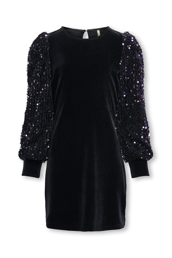 Only Girls Short dress sequins noir
