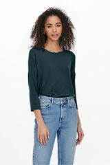 Only Camiseta de manga francesa azul