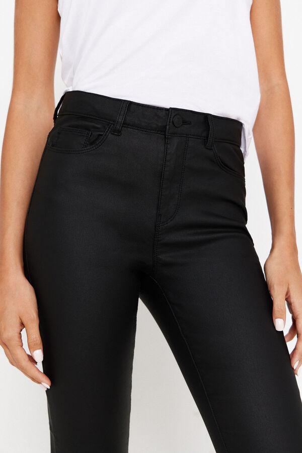 Springfield Skinny coated trousers black