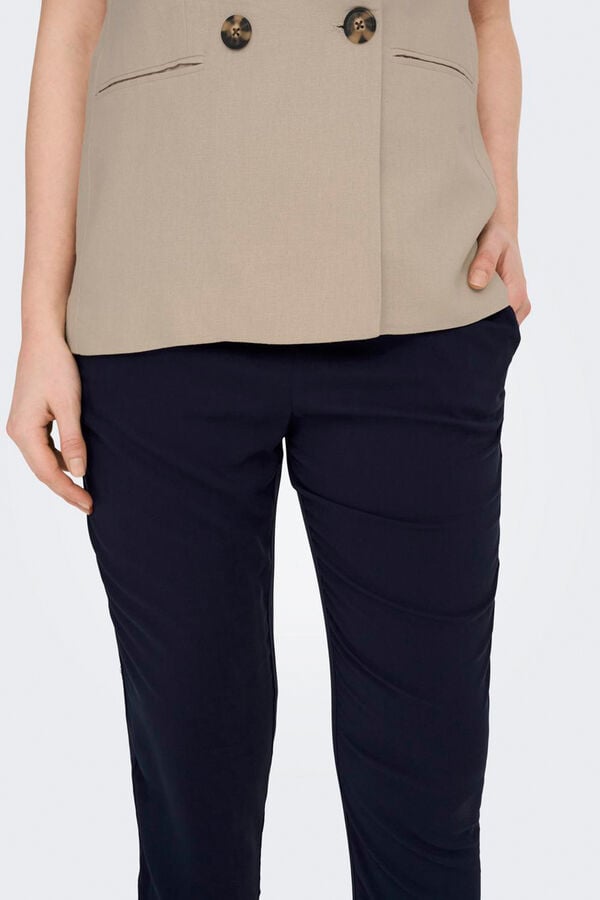 Only Pantal&oacute;n recto fluido azul