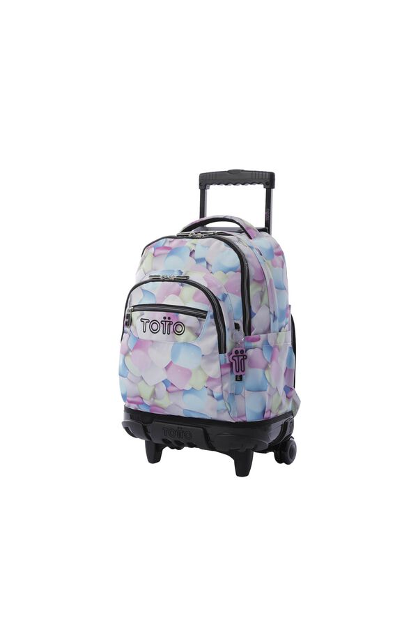 Totto Mochila Renglones Glitter blanco