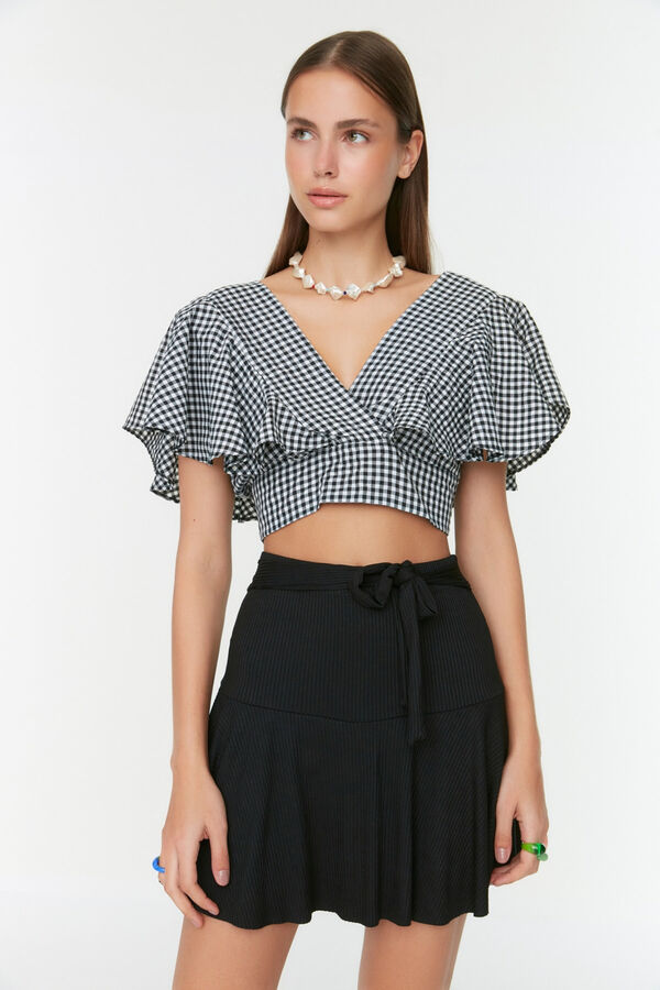 Trendyol Falda pantal&oacute;n detalle lazo negro