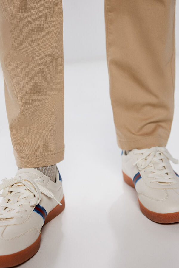 Springfield Slim fit comfort colour chinos camel