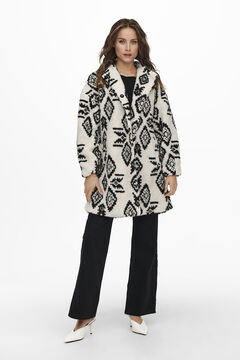 Springfield Printed coat with lapels brun