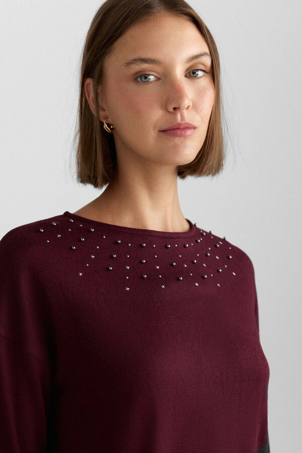 Springfield Long sleeve pearl T-shirt red