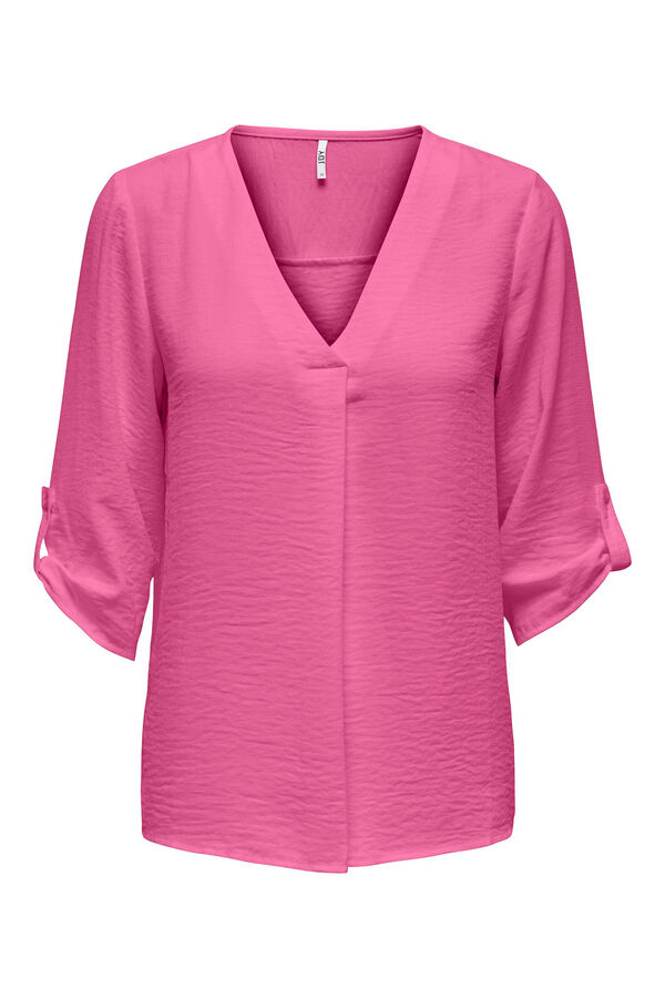 Springfield 3/4-length sleeve blouse purple