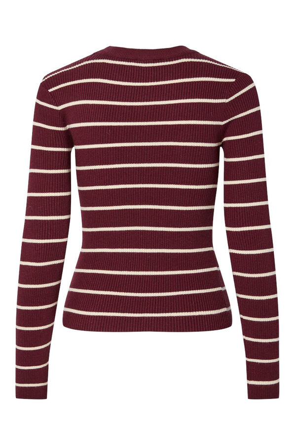 Pieces Schmal geschnittener Feinjersey Rot