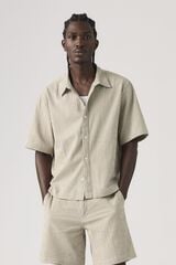 Levi's Camisa crop de manga corta blanco