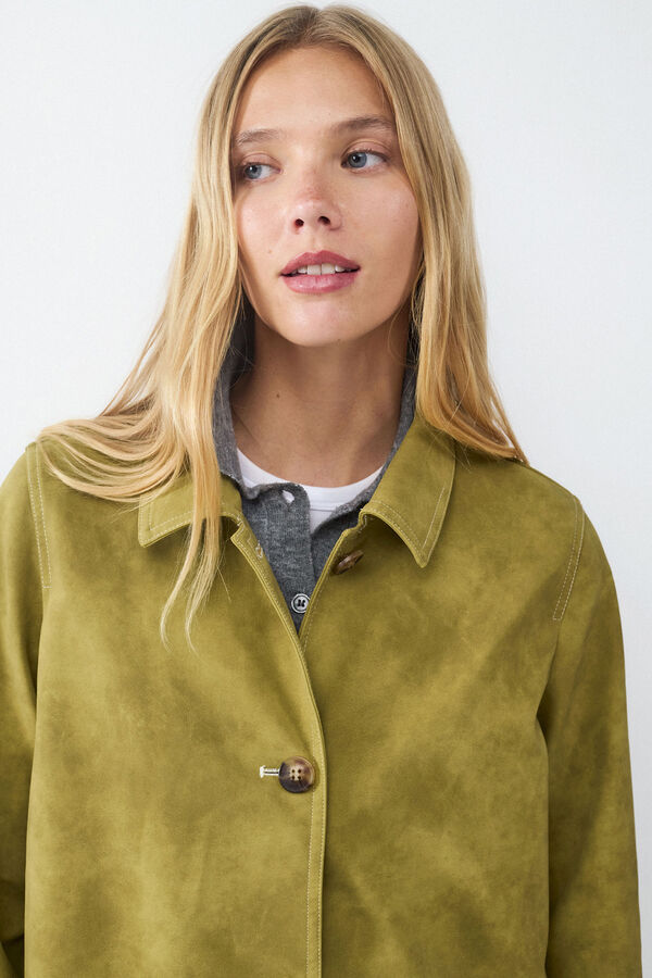 Balmohk Chaqueta efecto ante verde