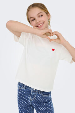 Only Girls Camiseta cropped manga corta blanco