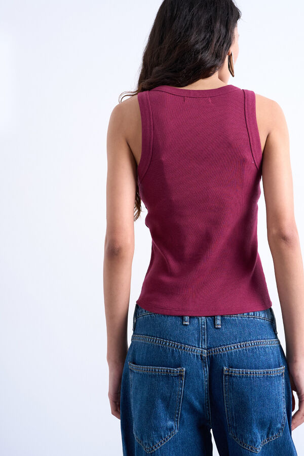 Topshop Round neck top pink