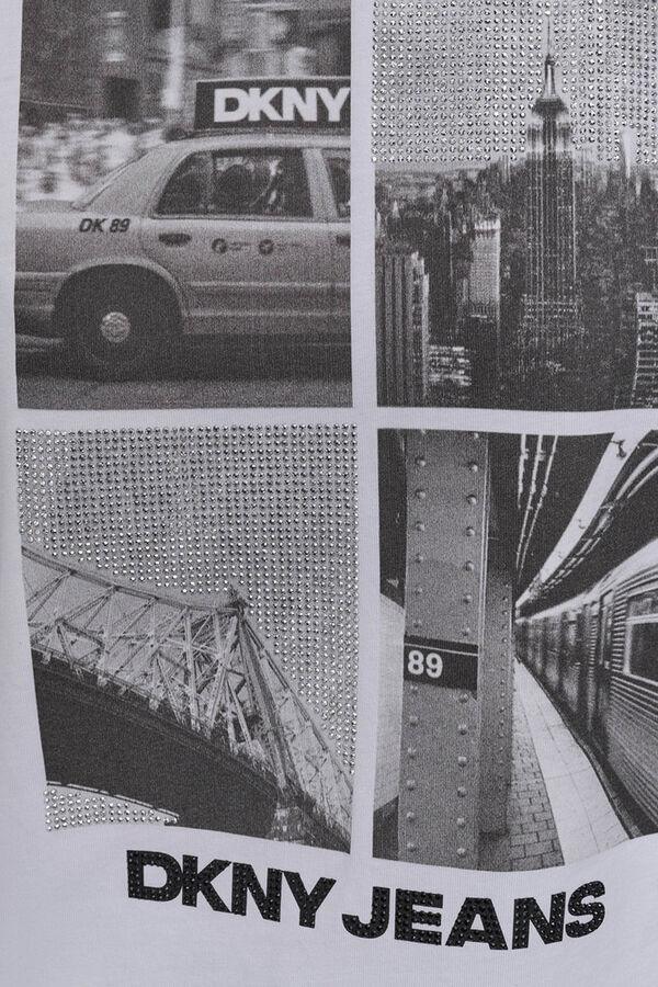 DKNY T-shirt com foto DKNY branco