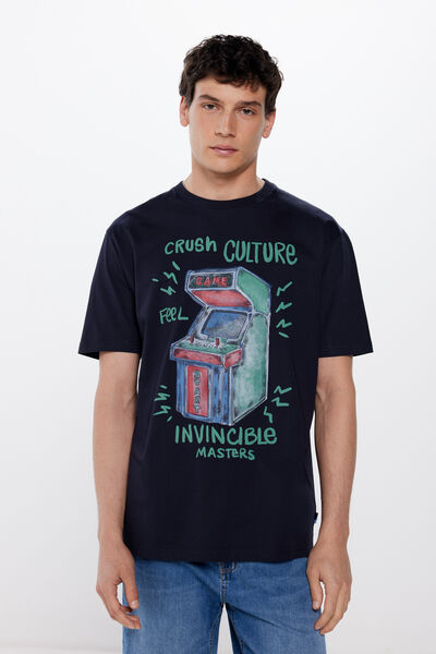 Springfield Camiseta crushculture azul oscuro
