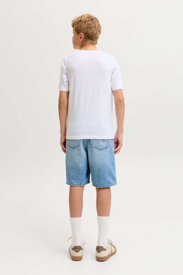 Jack & Jones Junior Printed short sleeve T-shirt white