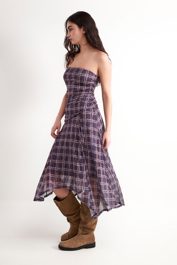 Balmohk Vestido midi bandeau morado/lila