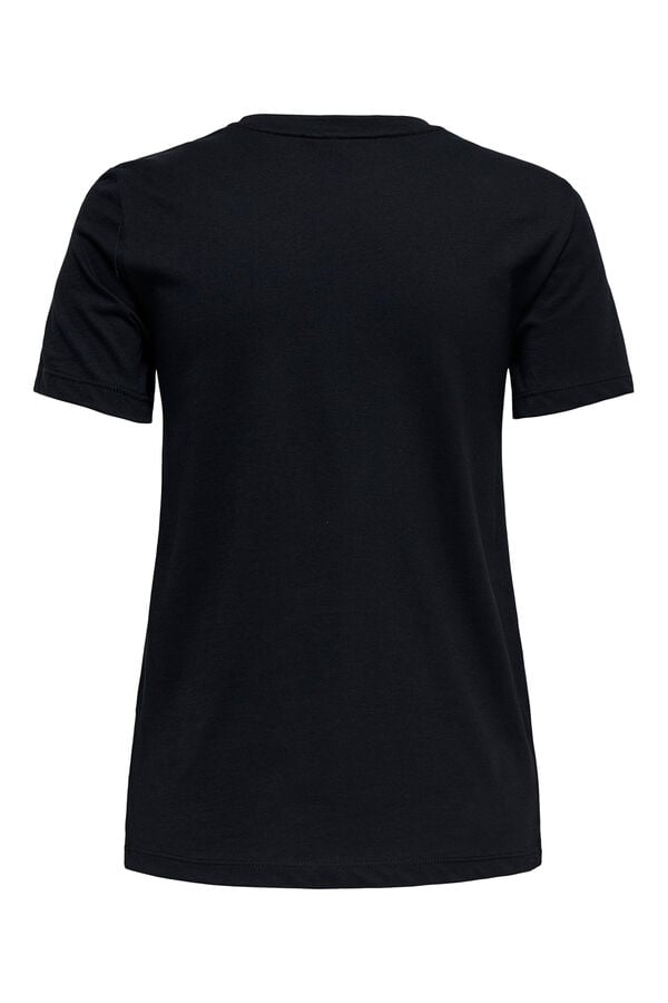 Only short-sleeved T-shirt noir