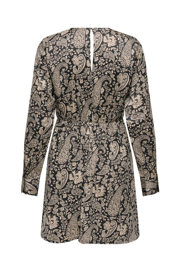 Only Short satin-finish short dress brown