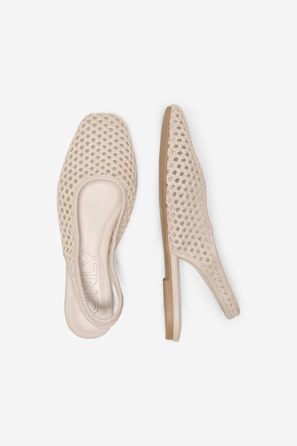 Only Bailarina plana calada beige