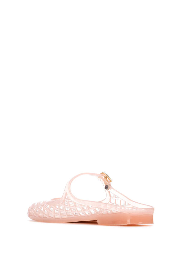 XTI Bailarina goma destalonada rejilla rosa