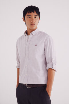 Springfield Camisa cotton slub rayas
