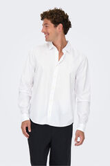 Only & Sons Camisa manga larga blanco