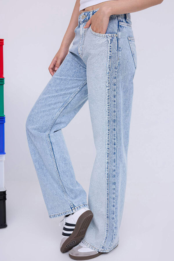 Trendyol Pantal&oacute;n vaquero ancho azul