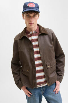 Jack & Jones Blus&atilde;o de gola de veludo cotel&ecirc;