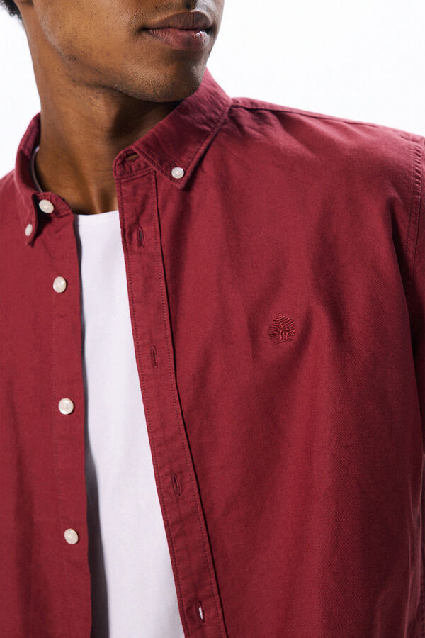 Springfield Camisa oxford tinte en prenda rojo