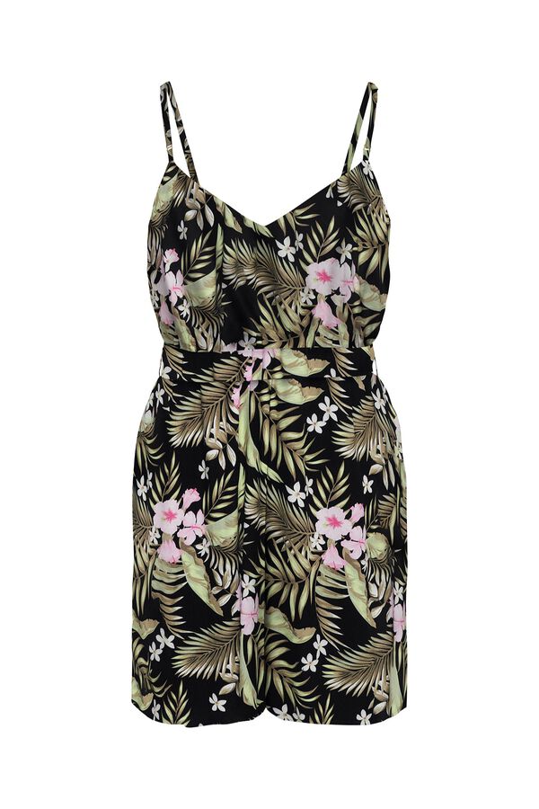 Only Mono corto estampado floral blanco