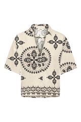 Only Camisa estampado geom&eacute;trico blanco