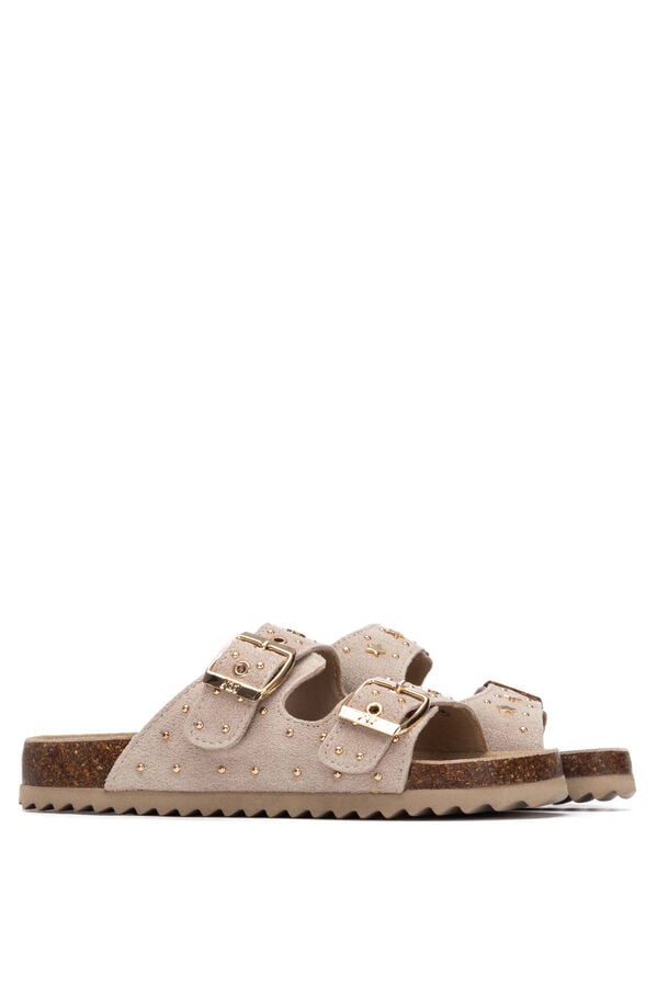 XTI Studded bio sandal brown