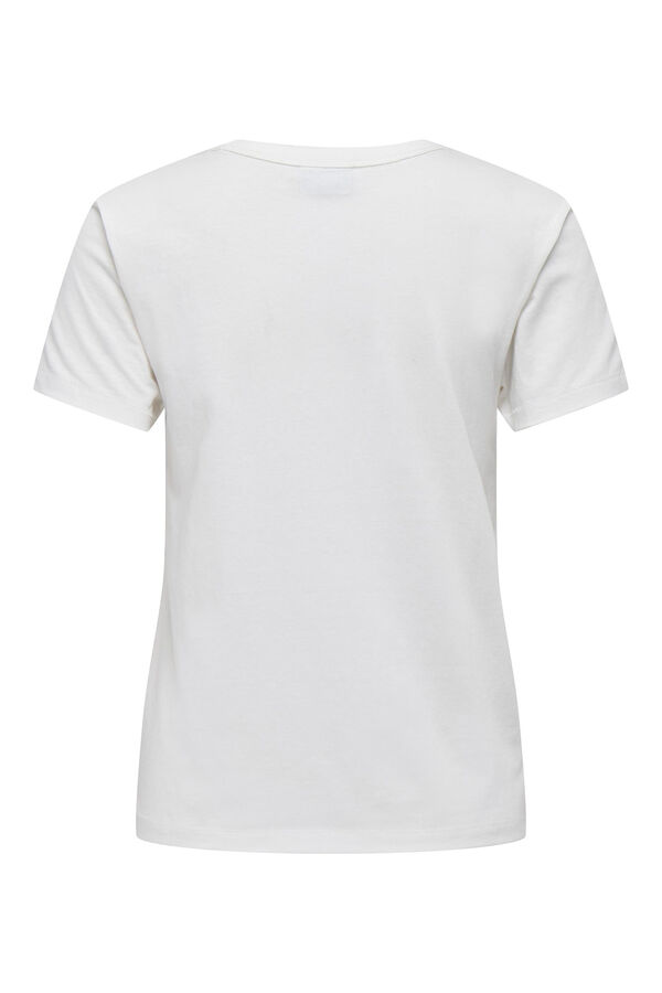 Springfield Camiseta algodón estampado blanco