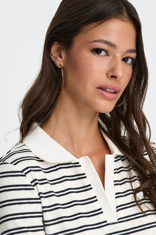 JDY Short sleeve polo shirt white