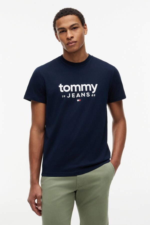 Tommy Jeans Slim fit graphic T-shirt blue
