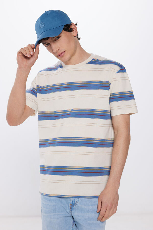 Springfield Light striped T-shirt natural