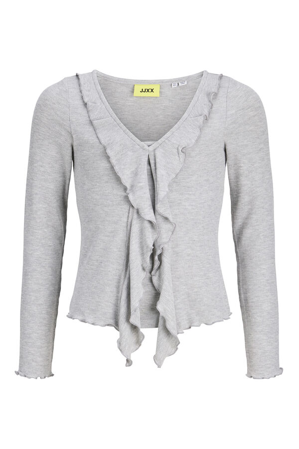 Jack & Jones Girl Asymmetric long sleeve top grey