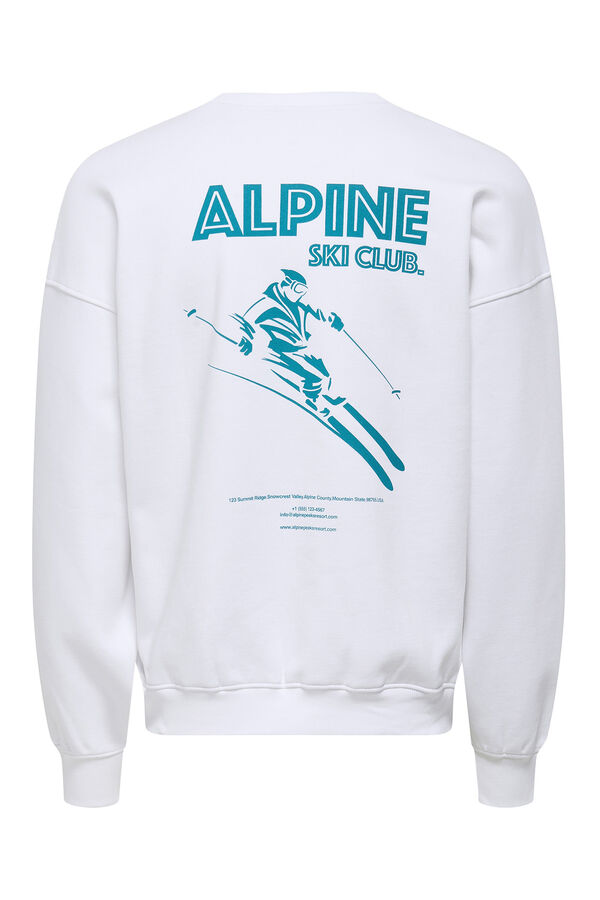 Only & Sons Sweatshirt mit Rundhalsausschnitt Wei&szlig;