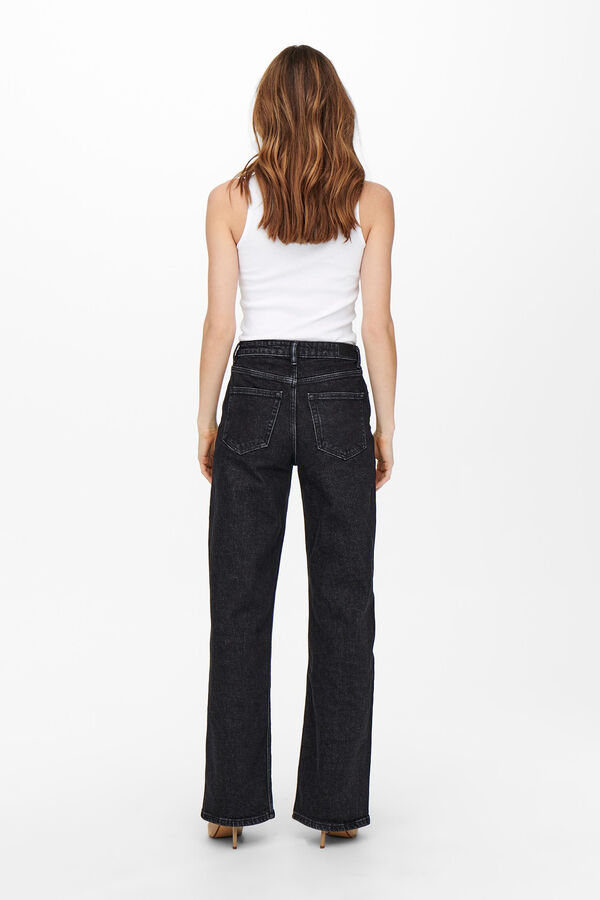 Only Weite Jeans Schwarz