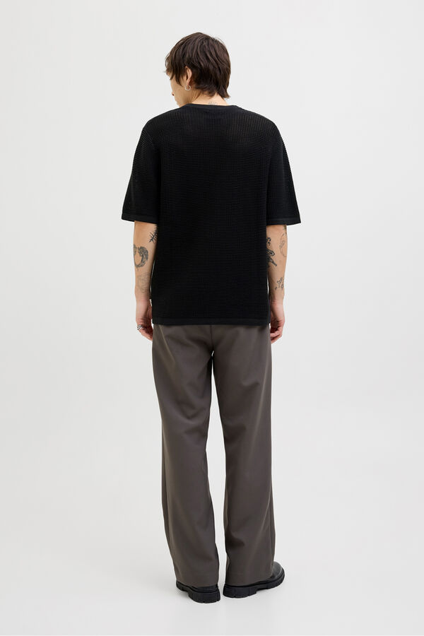 Jack & Jones Camiseta de malha com caimento relaxado preto