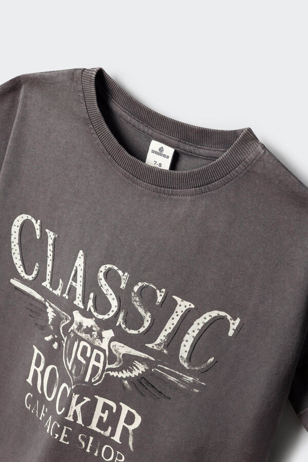 Springfield Kids Rocker girl's short-sleeved T-shirt grey