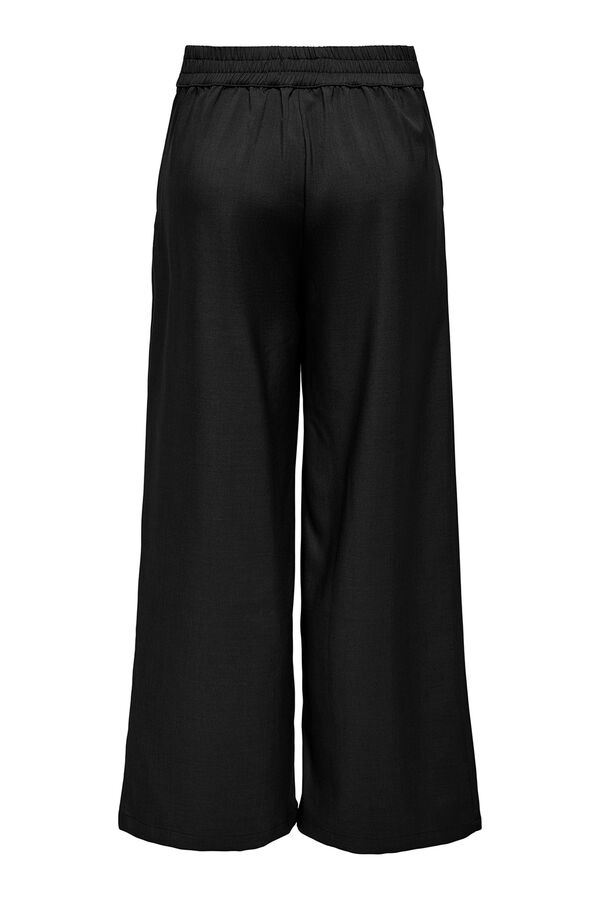 JDY Pantal&oacute;n ancho fluido negro