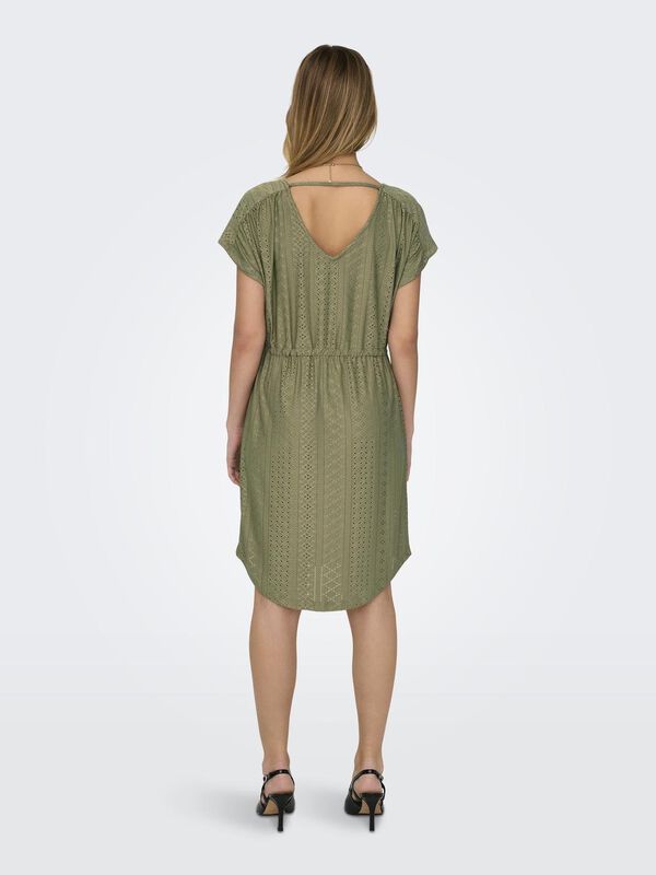 Springfield Short V-neck dress zelena
