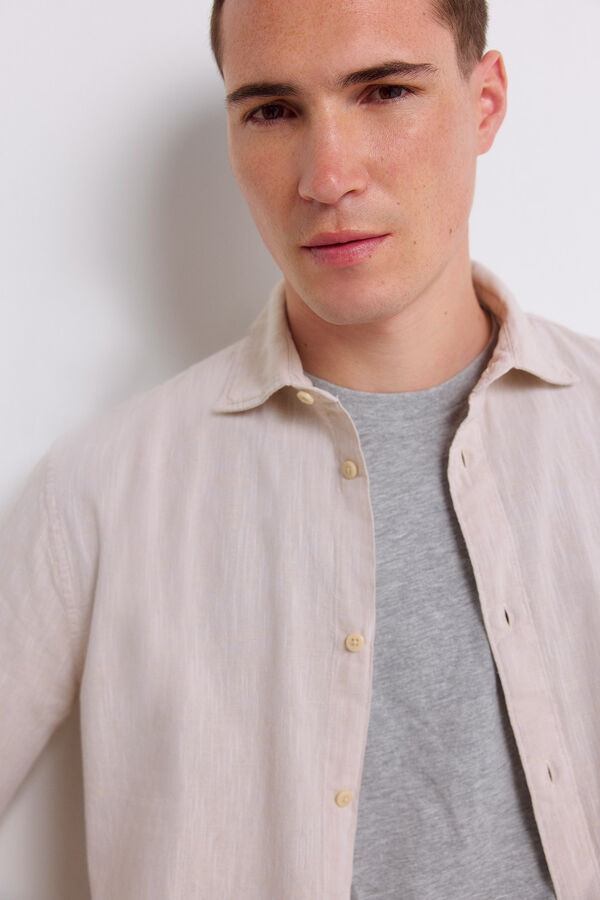 Springfield Linen-look shirt grey